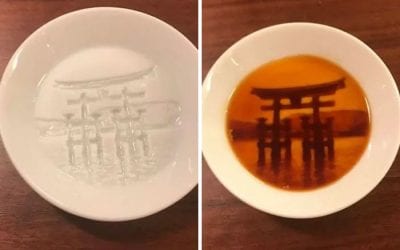 Japanese Studio 3D-Prints Porcelain Dishes With “Paintings” Appearing In Them Once The Sauce Is Poured In