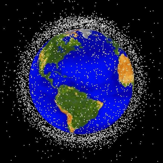 Mining Space Debris as a Resource for 3D Printing Material