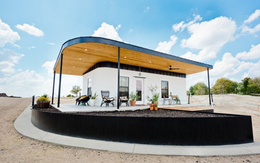 3D-printed houses come to a Texas village for the homeless