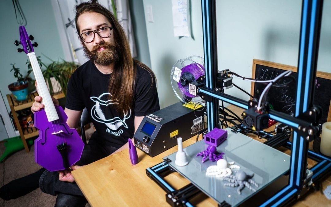 Fiddling around with his 3-D printer, Rochester man made a violin