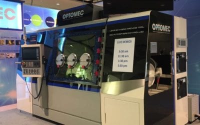 Optomec’s new LENS LDH 3.X laser deposition head offers configurable optics