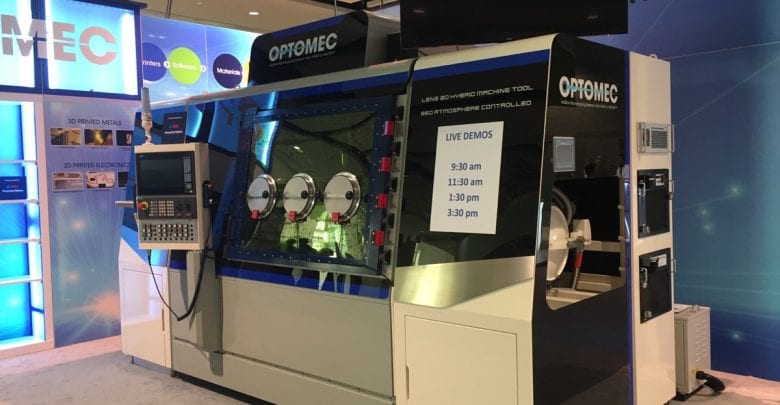 Optomec’s new LENS LDH 3.X laser deposition head offers configurable optics