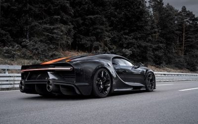 Record-breaking Bugatti Chiron fitted with metal 3D printed exhaust finishers