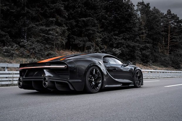 Record-breaking Bugatti Chiron fitted with metal 3D printed exhaust finishers