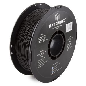 HATCHBOX PLA 3D Printer Filament, Dimensional Accuracy +/- 0.03 mm, 1 kg Spool, 1.75 mm, Black