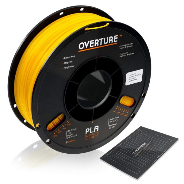 Overture PLA Yellow 1.75mm