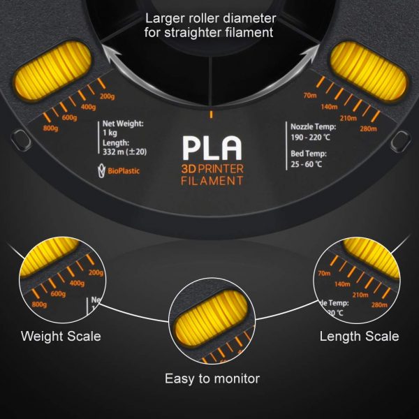 Overture PLA Yellow 1.75mm - Image 6