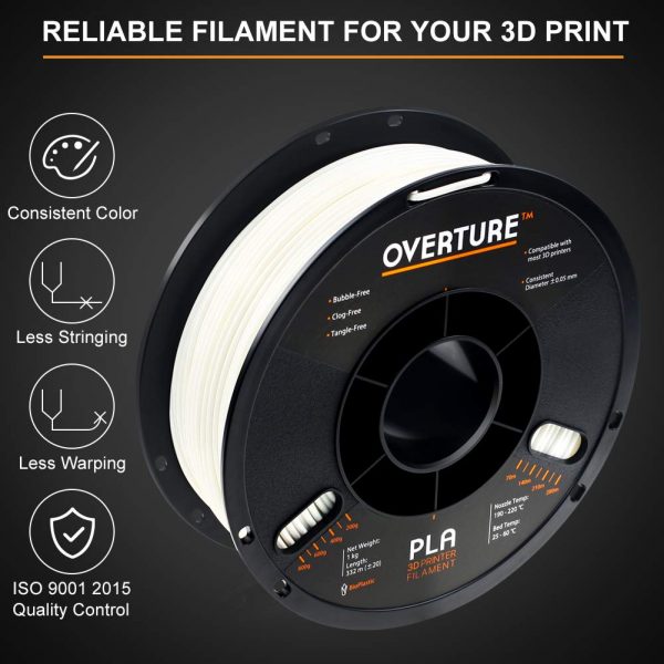 Overture PLA White 2.85mm - Image 4