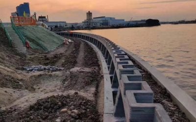 Winsun completes world’s first, 500 meters long, 3D printed river revetment wall