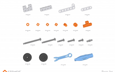 Build Your Own Rubber Band Car with 3D Printed Educational Construction Set STEMFIE