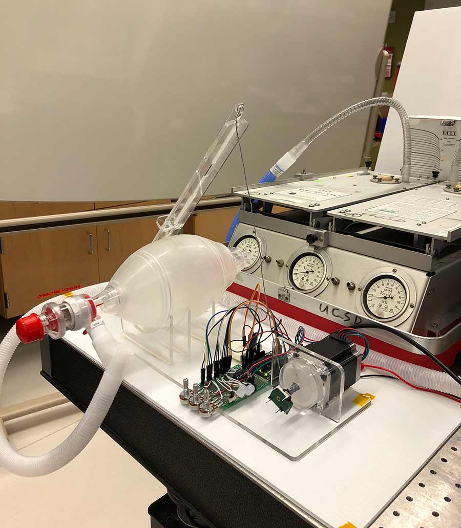 UC San Diego Engineers and Doctors Team Up to Retrofit and Build Ventilators with 3D-Printing