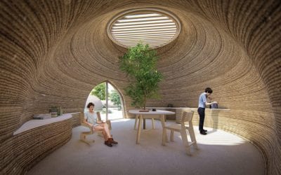 Home 3D printed from locally sourced clay takes shape in Italy