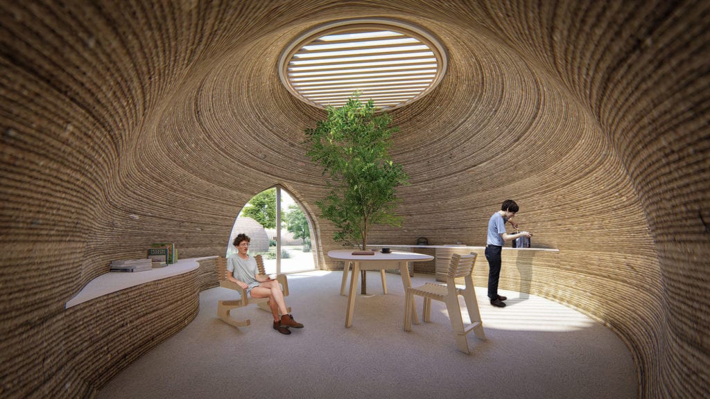 Home 3D printed from locally sourced clay takes shape in Italy