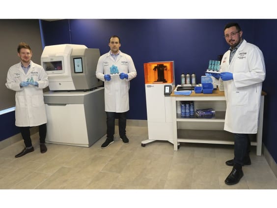 Denture Center’s 3D printing equipment makes N95 mask and ventilator valve prototypes