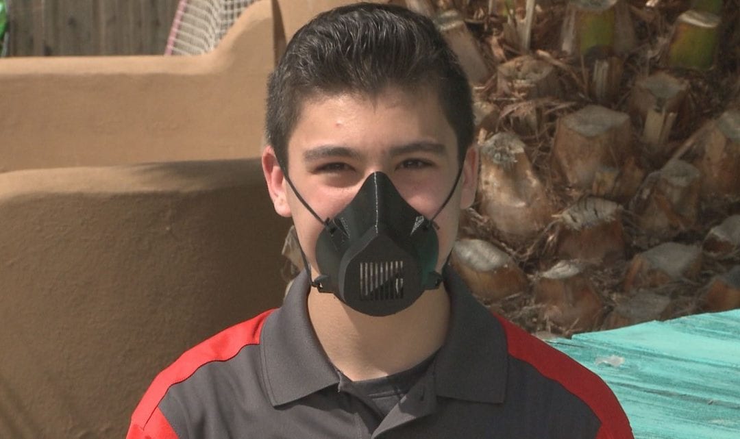 Boy makes 3D-printed masks as medical professionals face equipment shortage