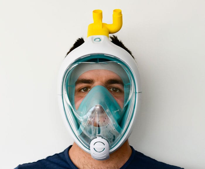 Italian Engineers Solve Medical Equipment Shortage By Turning Snorkeling Masks Into Ventilation Masks