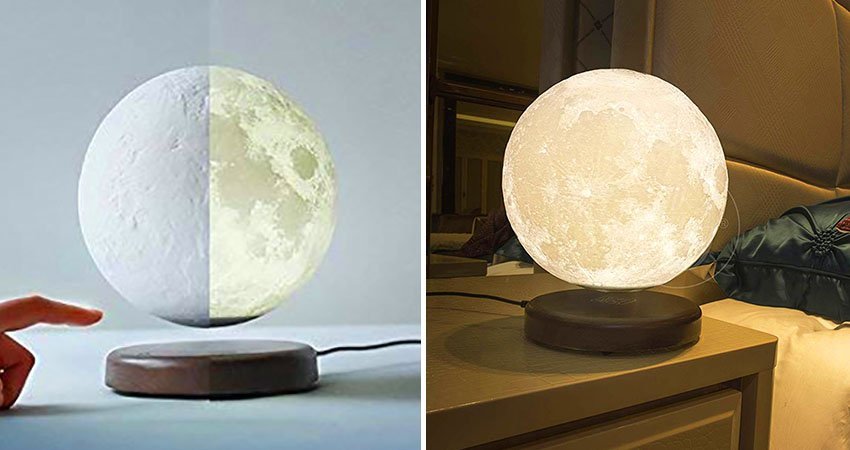 This Levitating Moon Lamp Lights Up A Room With Stunning Moonlight