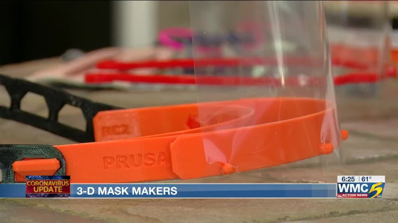 Mid-South Makers create masks with 3D printers to help healthcare workers during COVID-19 pandemic