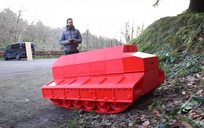 This totally rideable tank is completely 3D-printed