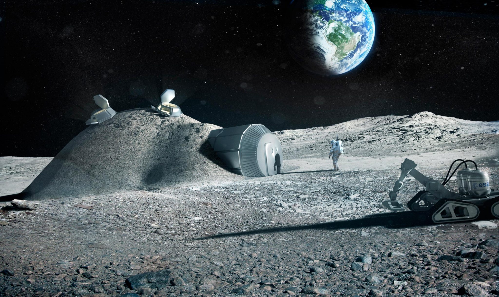 Building a Moon Base Using Astronaut Waste in Lunar Concrete