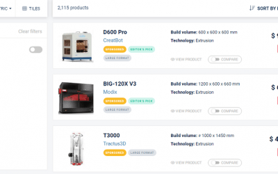 Aniwaa Launches New and Improved 3D Printer Comparison Platform