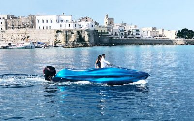 world’s first 3D-printed fiberglass boat debuts at genoa boat show