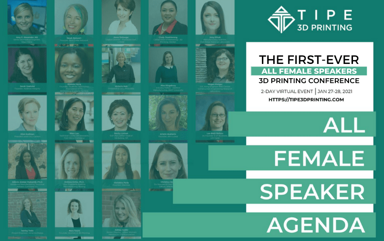 Women in 3D Printing Announces Platinum Sponsors for the TIPE 3D Printing Conference