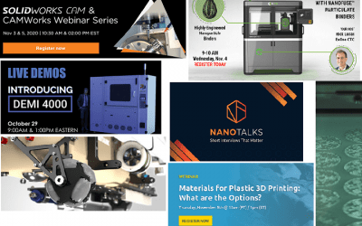 3D Printing Webinar and Virtual Event Roundup, November 1, 2020