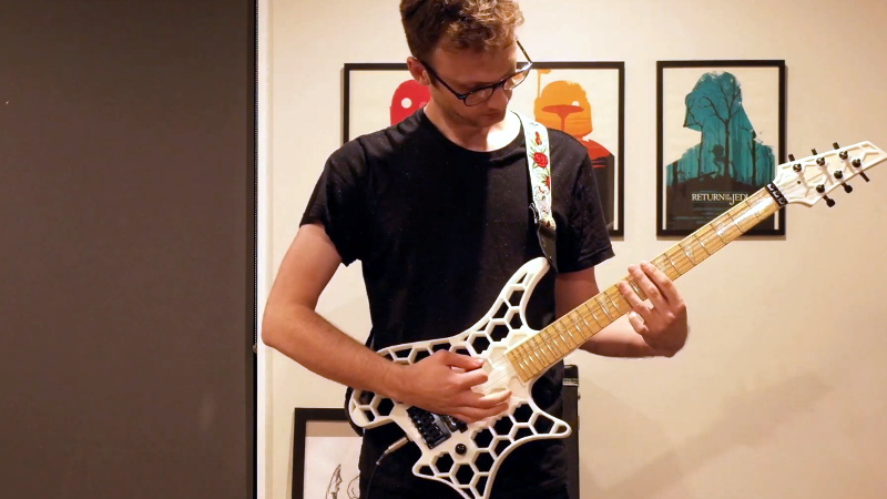 Illuminated 3D Printed Guitar Is Ready To Rock