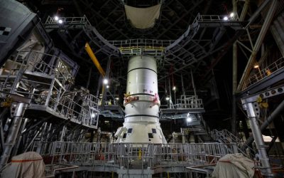 SLS rocket begins to take form, targets Moon