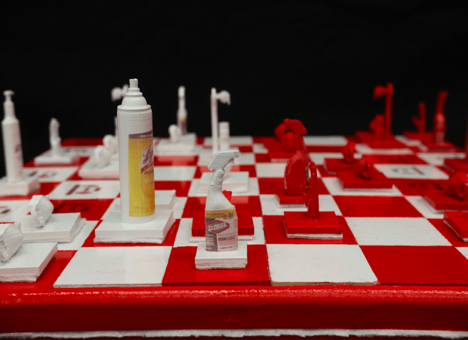 College Freshman Creates COVID-Inspired Chess Set with 3D Printing