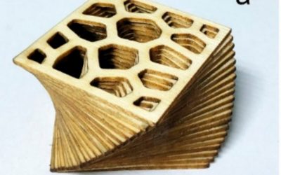 3D Printing + Laser Cutting Opens Interesting Possibilities for 3D Printing Wood