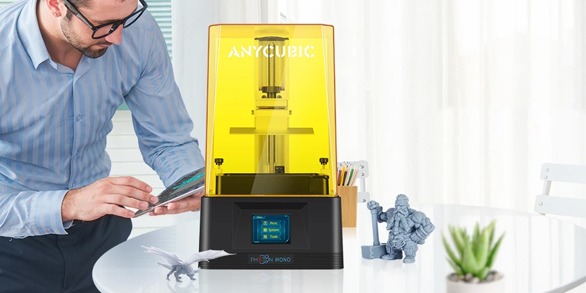 ANYCUBIC’s Photon Mono 3D Printer creates 5- by 3- by 6.5-inch models at a low of $229