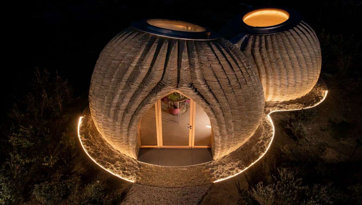 World's first raw earth material 3D-printed house is ready for residents